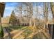 The backyard features a fenced yard, and an American flag in the distance at 7023 Mustang Ct, Martinsville, IN 46151
