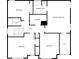 Second floor plan featuring bedrooms, baths, laundry, and walk in closet at 733 Keepsake Run, Greenwood, IN 46143