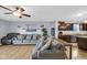 Bright living area showcasing modern furniture, stylish decor, and an open layout to the kitchen at 972 Redwood Dr, Franklin, IN 46131