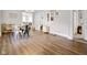 Open concept dining room features modern decor and seamlessly flows into other living spaces at 118 W Fordice St, Lebanon, IN 46052