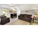 Comfortable bonus room featuring plush seating, soft carpet and a calm color palette at 16129 Brookhollow Dr, Westfield, IN 46062