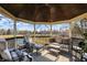 Cozy gazebo interior with comfortable seating, and views of the pond offering a relaxing escape at 16129 Brookhollow Dr, Westfield, IN 46062