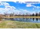 Scenic pond surrounded by lush greenery, offering a peaceful and serene outdoor setting at 16129 Brookhollow Dr, Westfield, IN 46062
