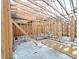 Interior view of the home's wooden framing, showing the exposed roof beams at 2860 S Rybolt Ave, Indianapolis, IN 46241