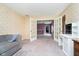 A neutral room with access to another area and a workspace at 2885 Holiday Way, Greenwood, IN 46143