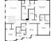 Upper floorplan featuring primary bedroom, three additional bedrooms and laundry at 4148 Basswood Dr, Danville, IN 46122