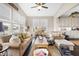 Bright living room with large windows overlooking the pond at 4148 Basswood Dr, Danville, IN 46122