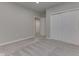 Neutral bedroom with new carpet, closet and white trim for a clean, modern look at 4182 Backstretch Ln, Bargersville, IN 46106