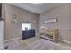 Cozy Bedroom featuring a wooden crib, gray walls, and a blue dresser providing a serene space at 4182 Backstretch Ln, Bargersville, IN 46106