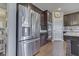 Kitchen with stainless steel refrigerator and appliances at 4182 Backstretch Ln, Bargersville, IN 46106