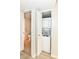 A convenient laundry closet is located next to the bathroom at 7160 Harbour, Indianapolis, IN 46240