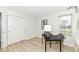 This office features luxury vinyl flooring, natural light, and an adjacent closet at 7160 Harbour, Indianapolis, IN 46240