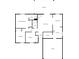Detailed floor plan featuring the primary bedroom, two additional bedrooms, kitchen, living room, sunroom, and a two-car garage at 7228 Muirfield Pl, Indianapolis, IN 46237