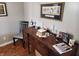 Dining room features an antique buffet, a chair and tasteful decor for elegant entertaining at , Indianapolis, IN 46217
