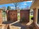 Private outdoor patio area with brick walls, providing a secluded space for leisure at , Indianapolis, IN 46217