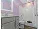 Bathroom featuring a shower/tub combo, toilet, and vanity with sink at 13783 Tender Dr, Carmel, IN 46032