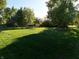 Large, green backyard featuring mature trees and well-maintained grass, perfect for outdoor activities at 1402 Hornaday Rd, Brownsburg, IN 46112