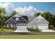 Charming two-story home with stone accents, attached two-car garage, and a well-manicured front lawn at 16955 Cole Evans Dr, Noblesville, IN 46060