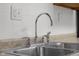 Close-up of kitchen sink with stainless steel faucet at 2770 Two Worlds Dr, Columbus, IN 47201