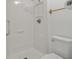This bathroom features a clean, white shower stall at 2770 Two Worlds Dr, Columbus, IN 47201