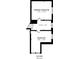 Upstairs floorplan with primary bedroom and an additional bedroom. Measurements are indicated in image at 3006 W 10Th St, Indianapolis, IN 46222