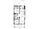 Detailed floorplan showcases kitchen, dining, living room, bedrooms, bathrooms, walk-in closet and deck at 3006 W 10Th St, Indianapolis, IN 46222