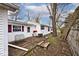 Back yard featuring a deck, bench, and space for outdoor enjoyment at 33 W Mill St, New Palestine, IN 46163
