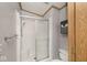Bathroom with shower and toilet at 33 W Mill St, New Palestine, IN 46163
