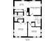 Second floor plan showcasing three bedrooms, a bathroom, and a sitting area at 3470 N Kenwood Ave, Indianapolis, IN 46208