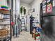 Organized basement with utilities, storage shelves, and a neatly arranged layout at 4993 Silverbell Dr, Plainfield, IN 46168