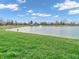 Scenic pond with a fountain feature, surrounded by lush greenery at 4993 Silverbell Dr, Plainfield, IN 46168