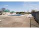 Community pool area with lounge chairs, covered pool, and changing rooms at 6134 Chadsworth Way, Lawrence, IN 46236
