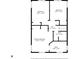 Detailed floor plan showcasing primary and secondary bedrooms, bathrooms, and hall layout on the second floor at 6347 St Joe Dr, Indianapolis, IN 46217