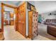 Inviting foyer showcasing hardwood accents, a convenient coat closet, and open access to living areas at 6347 St Joe Dr, Indianapolis, IN 46217