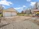 Spacious detached two-car garage, adjacent patio area perfect for entertaining or hobbies at 6347 St Joe Dr, Indianapolis, IN 46217
