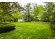 Expansive backyard with lush lawn and mature trees at 650 Forest Blvd, Indianapolis, IN 46240