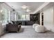 Inviting living room with ample seating, built-in bookshelves, and large windows for natural light at 650 Forest Blvd, Indianapolis, IN 46240
