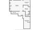 Upstairs floor plan with a large bedroom, covered patio, laundry room, and two bathrooms at 652 Blossom Dr, Avon, IN 46123