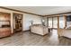 Spacious living room with wood flooring, recessed lighting, and natural light at 8654 N Baltimore Rd, Monrovia, IN 46157