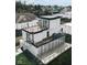 Modern home built from shipping containers featuring multiple decks and large windows at 1802 Bellefontaine St, Indianapolis, IN 46202