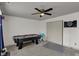 Game Room with air hockey table, neutral carpet, and ceiling fan at 320 Legacy Blvd, Greenwood, IN 46143