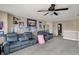 Relaxing upstairs living area with comfortable seating, carpeted floors, and ample space at 320 Legacy Blvd, Greenwood, IN 46143