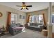 Bright and cozy living room with comfortable seating, natural light, and neutral decor at 320 Legacy Blvd, Greenwood, IN 46143