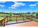 Large deck overlooking scenic backyard and pond, perfect for entertaining guests outdoors at 3715 Kendall Wood Dr, Carmel, IN 46032