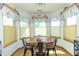 Charming breakfast nook with round table, four chairs, and built in shelving at 377 Van Buren St, Greenfield, IN 46140