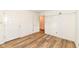 The bedroom offers wood floors, a closet, and an entry to other rooms at 3818 Gray Pond Ct, Indianapolis, IN 46237