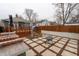Cozy backyard with an outdoor kitchen, detached garage, and a patio for relaxed outdoor living at 4711 East 21St St, Indianapolis, IN 46218