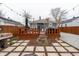 Inviting backyard with an outdoor kitchen and wooden deck at 4711 East 21St St, Indianapolis, IN 46218
