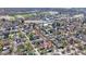 Aerial view of the property, showcasing its proximity to Main Street restaurants, shops, and local parks at 490 W Walnut St, Zionsville, IN 46077