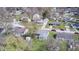 Aerial view of a residential area featuring well-kept lawns, mature trees, and cozy single-Gathering homes at 6124 Dry Den Ct, Indianapolis, IN 46221